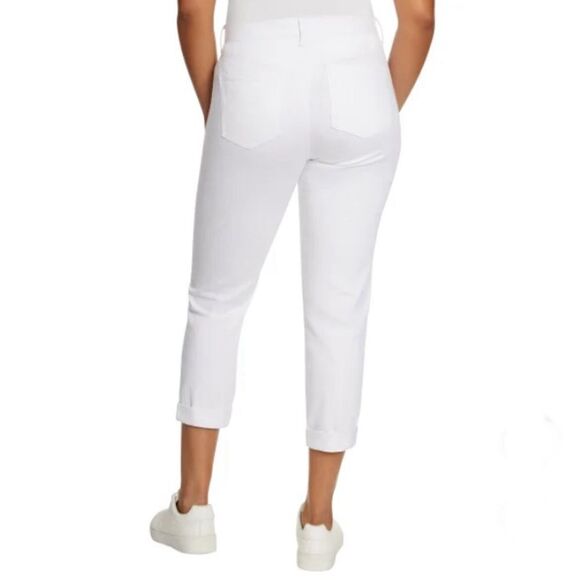Gloria Vanderbilt White Ladies' Cuffed Boyfriend Jean Pants 2-Pack Size 10 - Picture 5 of 8